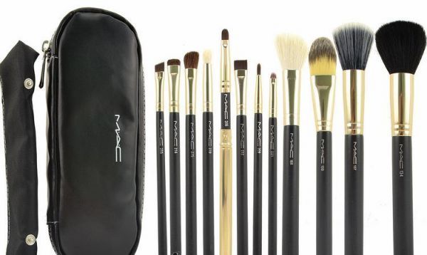 Kit 12 Pincéis Dourado Réplica da MAC (PRONTA ENTREGA)