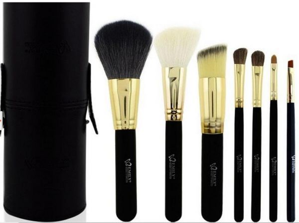 Kit 7 Pincéis Emily Makeup - Preto (PRONTA ENTREGA)