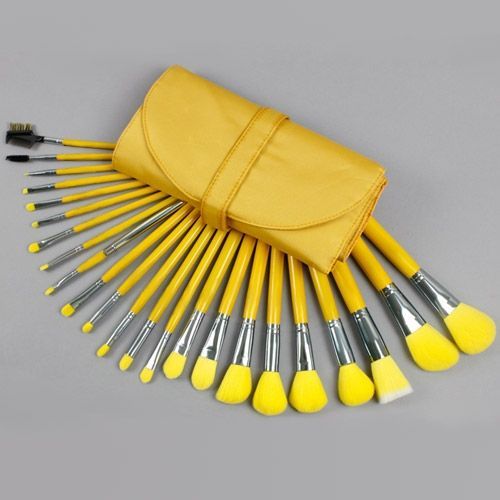 Kit 23 Pinceis Yellow Case - Cerdas Naturais(PRONTA ENTREGA)